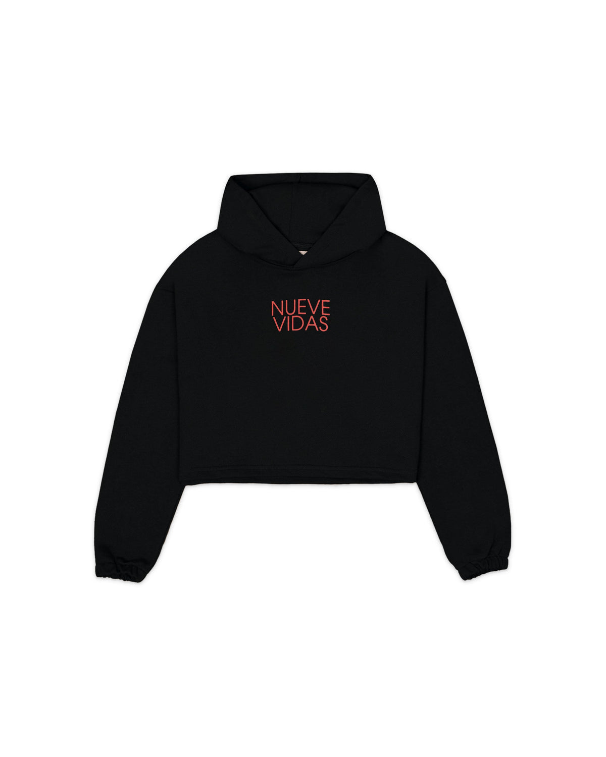 MEOWS AND MIRACLES OVERSIZED CROP HOODIE BLACK