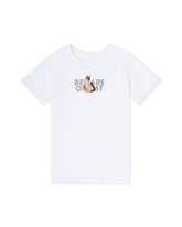 WOMEN'S SLIM T-SHIRT MIND YOUR STEP:CAT TERRITORY WHITE