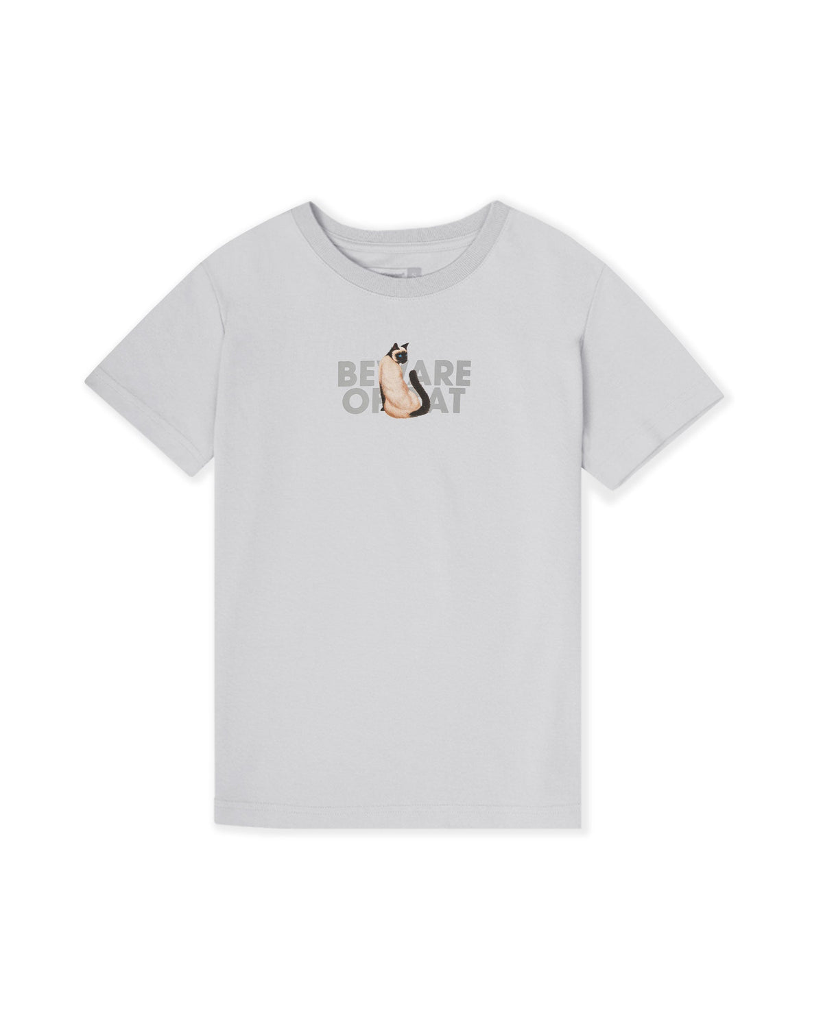 WOMEN'S SLIM T-SHIRT MIND YOUR STEP:CAT TERRITORY GRAY