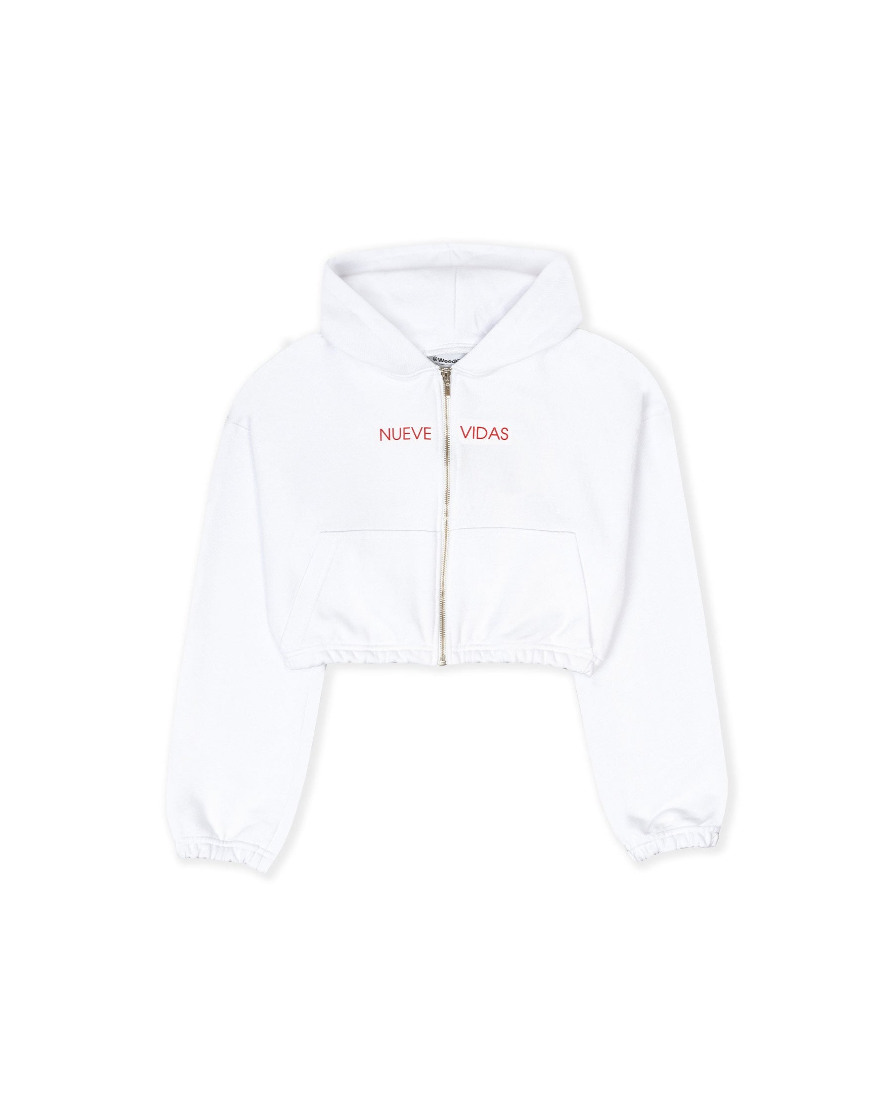 NINEFOLD WHISKER TALES WHITE CROP HOODIE