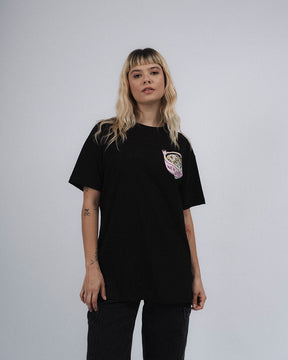 FURR LOOPS BLACK T-SHIRT