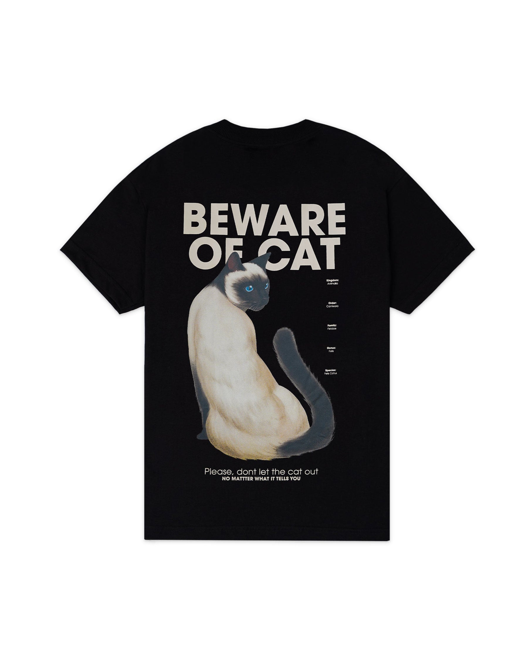 DOMESTIC CAT BLACK T-SHIRT