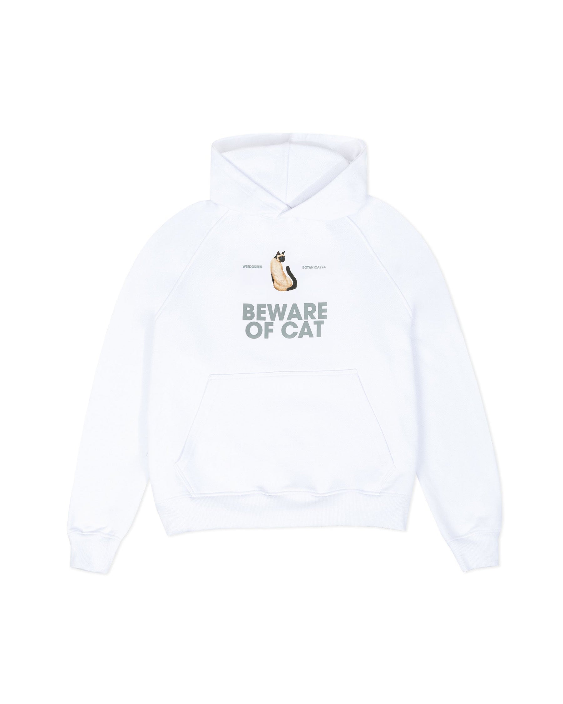 FELINE SURVEILLANCE WHITE HOODIE