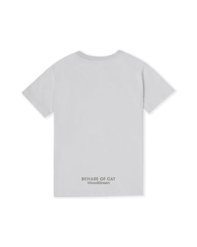 WOMEN'S SLIM T-SHIRT WATCHFUL WHISKERS GRAY