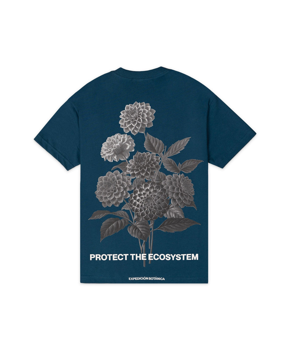 BLACK FLOWERS BLUE BOX T-SHIRT