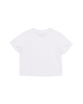 GRAPHIC TEE RIB SEAM WEEDGREEN WHITE T-SHIRT