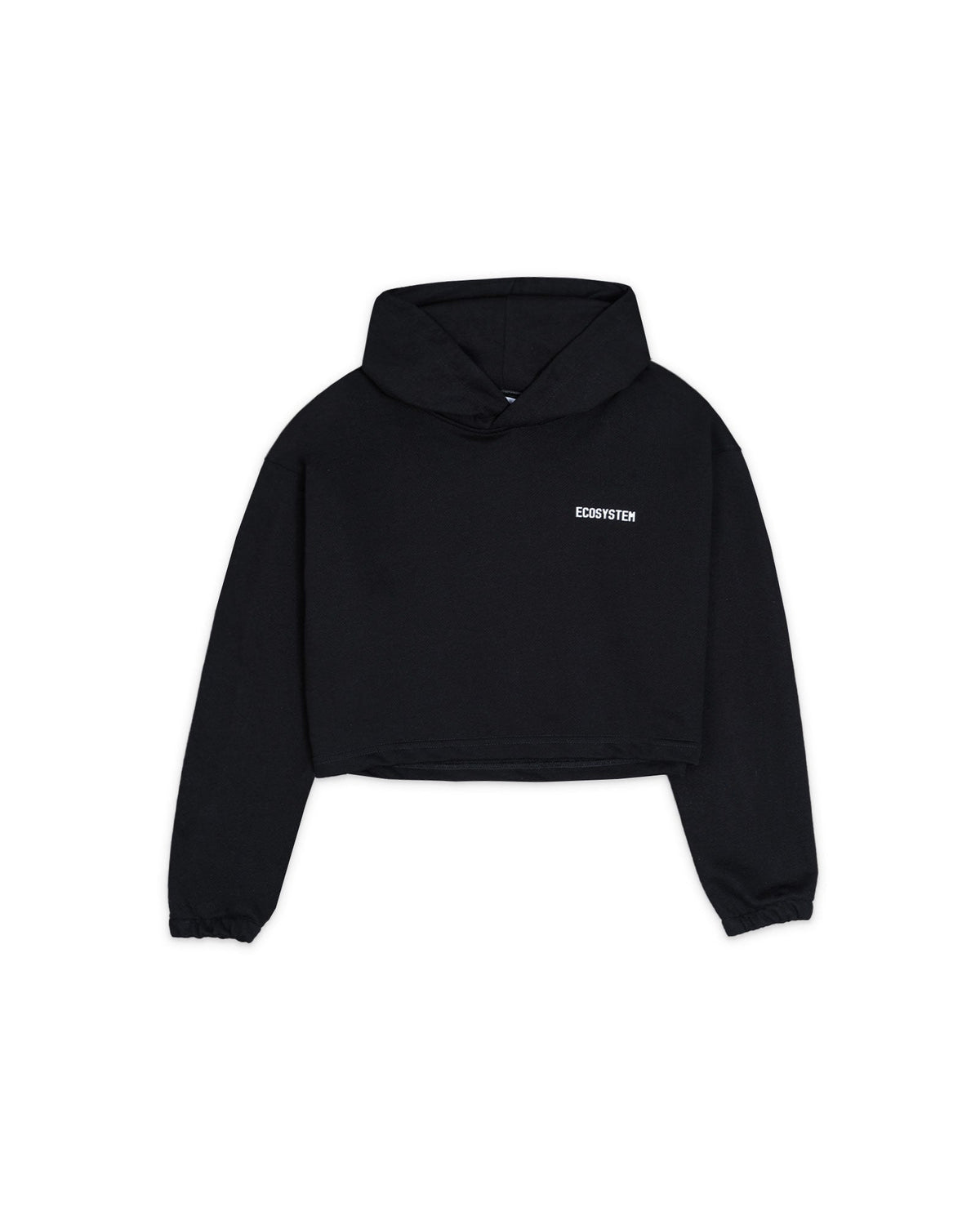 HOODIE CROP OVERSIZE ECOSYSTEM NEGRO