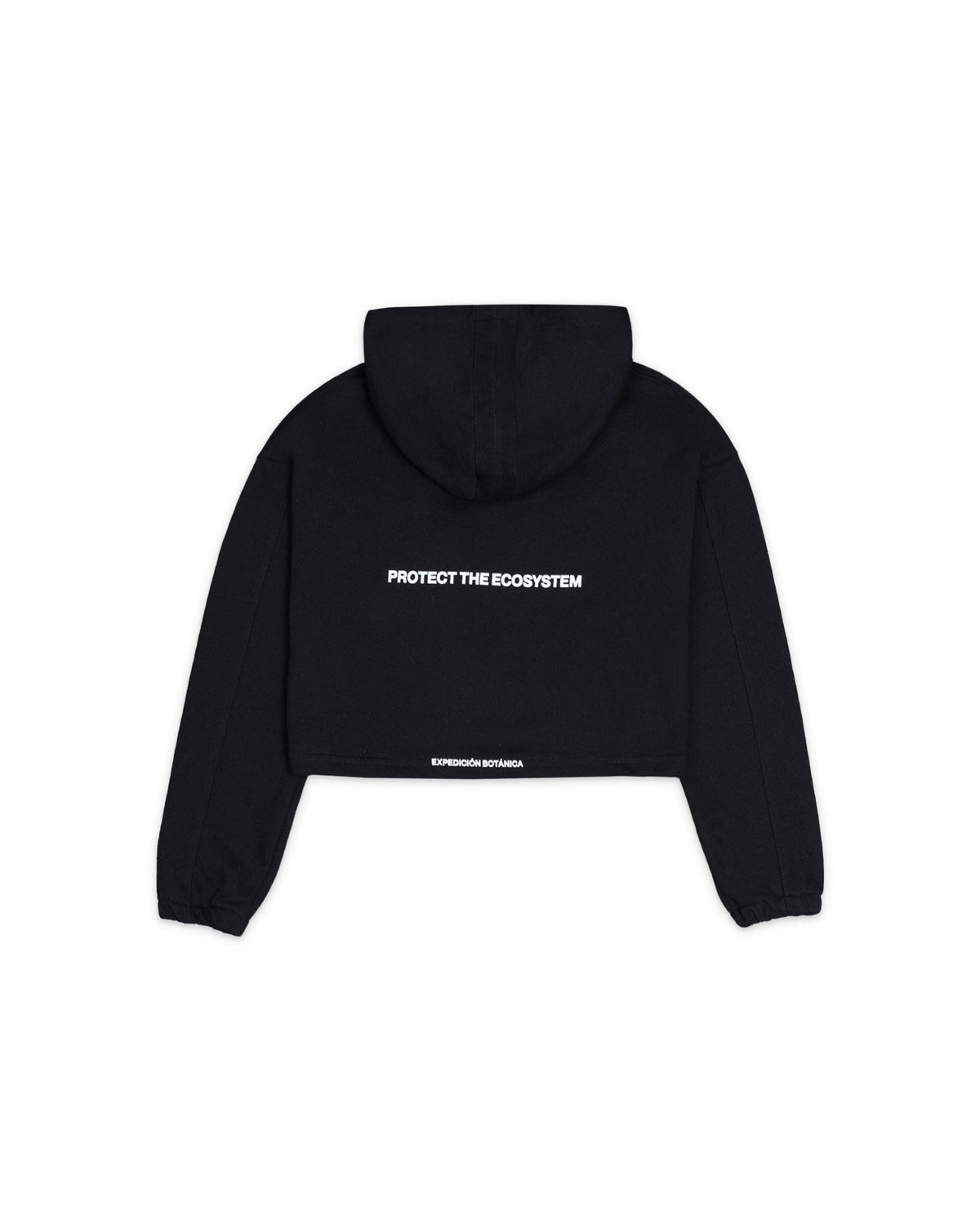 HOODIE CROP OVERSIZE ECOSYSTEM NEGRO