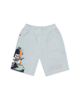 COMFY CHRONICLES OF THE FELINE GALAXY GRAY BERMUDA SHORTS