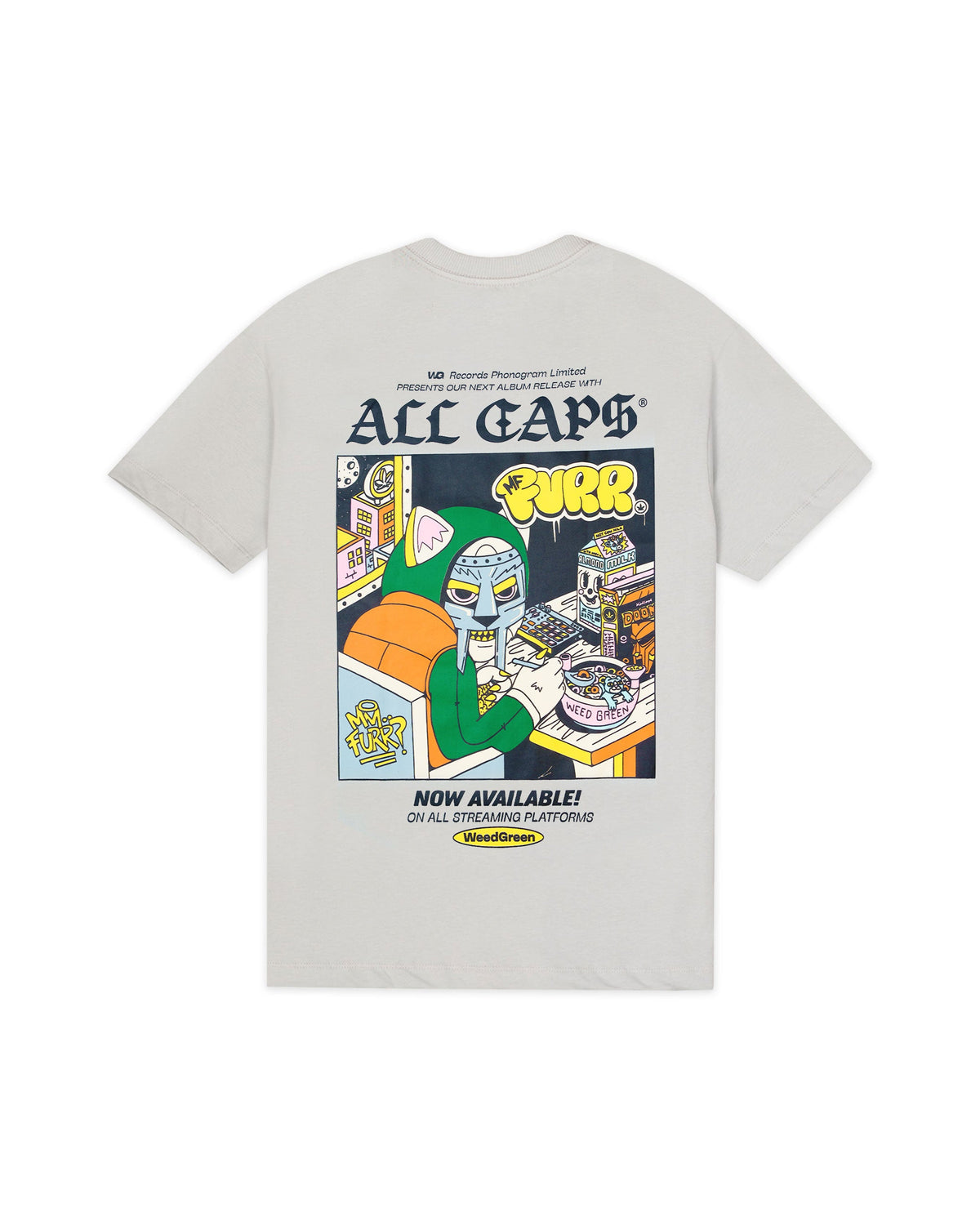 ALL CAPS MIX TAPE GRAY T-SHIRT