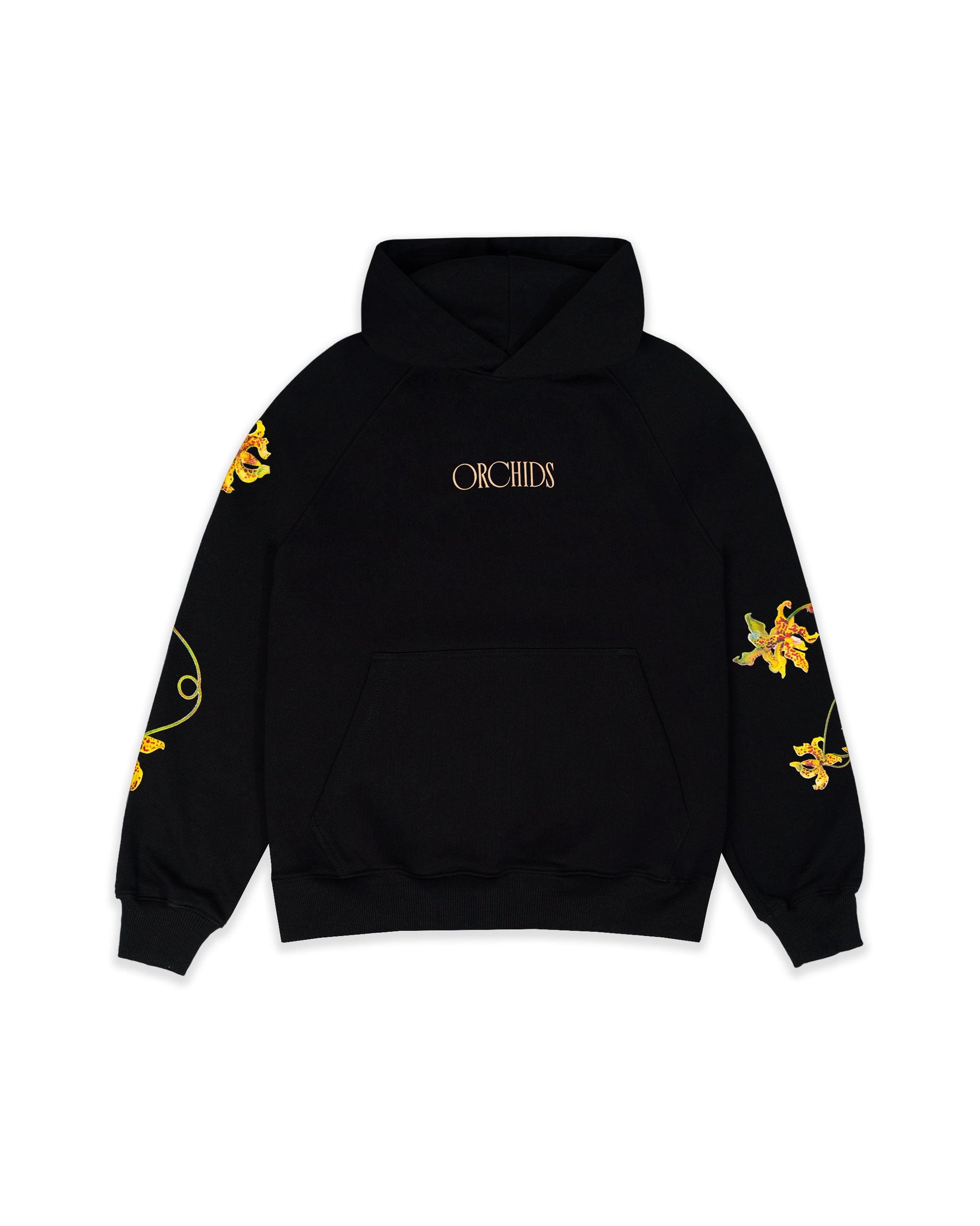 HOODIE PAINTERLY PETALSS  NEGRO