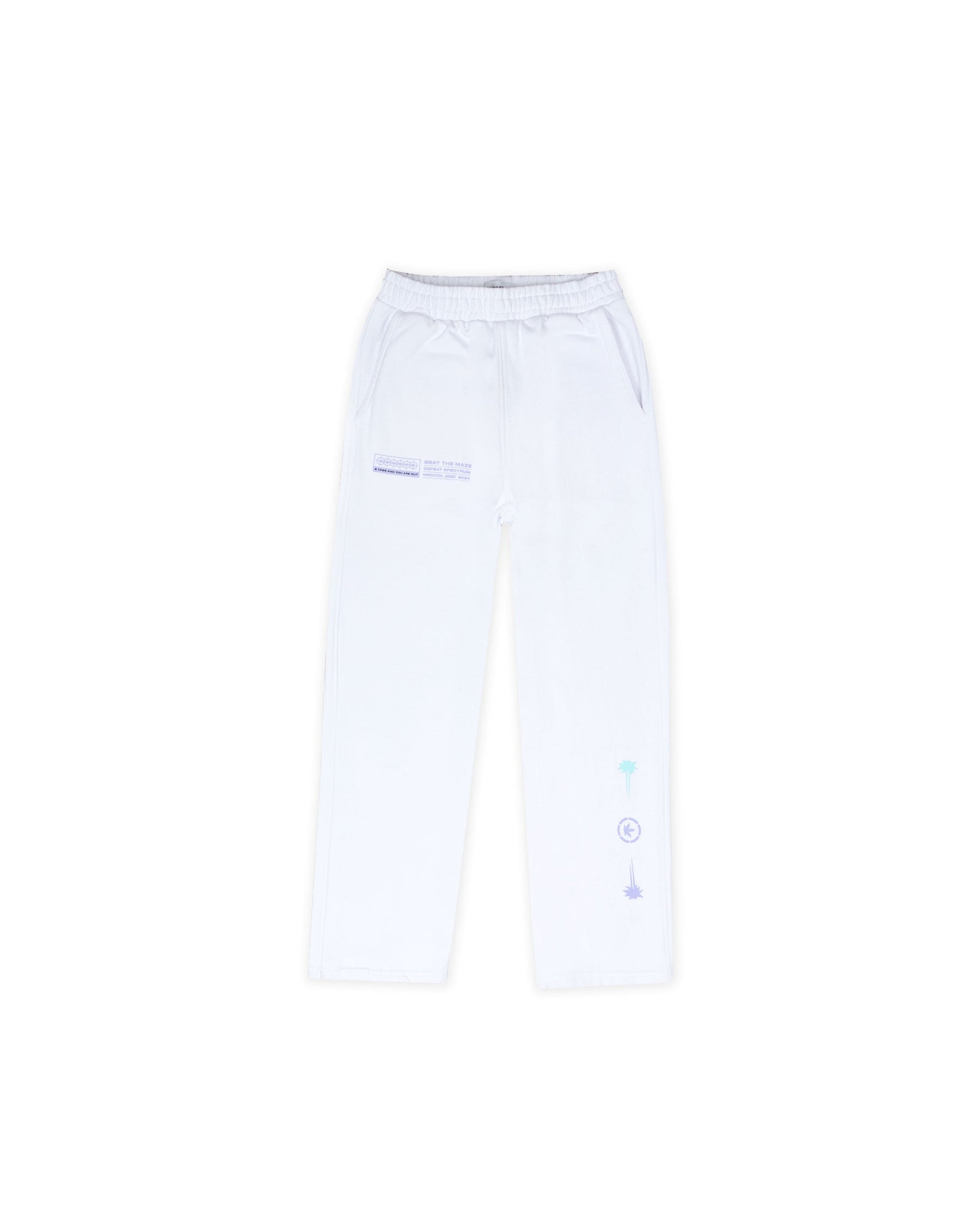 FLASHES OF LIFE WHITE STRAIGHT JOGGER